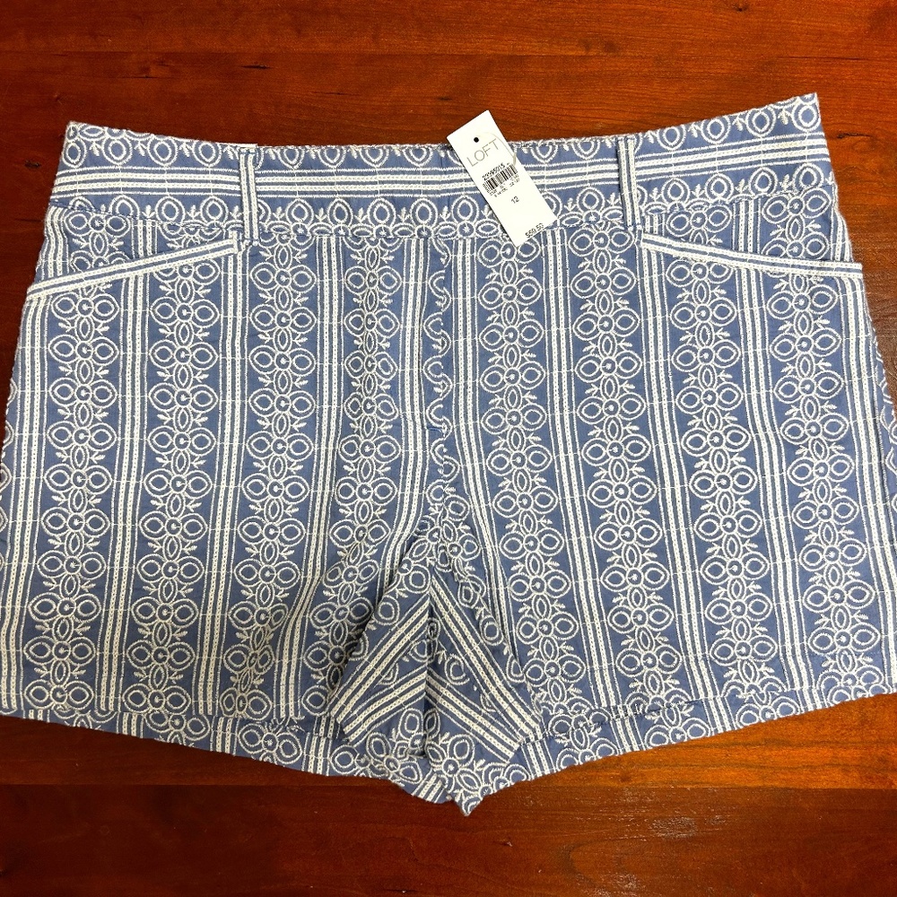 Loft Blue Rivera shorts NWT
